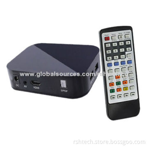 Full HD Media Player, 1,080P, Supports VGA/HDMI Output and Plug-and-play Function